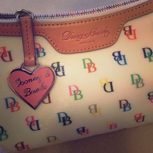 Dooney and Bourke white monogram shoulder bag